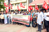 Mangaluru: Street vendors protest, demand continuation of PM SVANidhi loan scheme